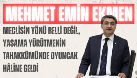 DEVA Partili Ekmen: “Meclisin yönü belli değil, yasama yürütmenin tahakkümünde oyuncak hâline geldi”
